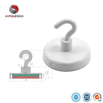 Potentes ganchos magnéticos de ferrite para pendurar em branco e preto
