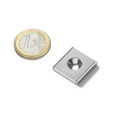 NdFeb Block Magnet Steel Channel POT com 1 buraco de contra-enchimento para processamento industrial