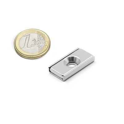 NdFeb Block Magnet Steel Channel POT com 1 buraco de contra-enchimento para processamento industrial