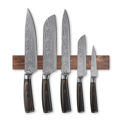 16 polegadas Walnut Grain Knife Faixa magnética opcional tamanho 14 polegadas barra para escola de culinária
