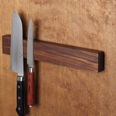 16 polegadas Walnut Grain Knife Faixa magnética opcional tamanho 14 polegadas barra para escola de culinária