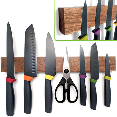 16 polegadas Walnut Grain Knife Faixa magnética opcional tamanho 14 polegadas barra para escola de culinária