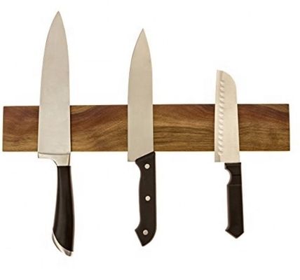 16 polegadas Walnut Grain Knife Faixa magnética opcional tamanho 14 polegadas barra para escola de culinária