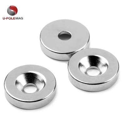 Disco de NdFeB N52 personalizável Terra rara Neodímio Controabsorção de ímã D16*d6.5*d3.5*5mm