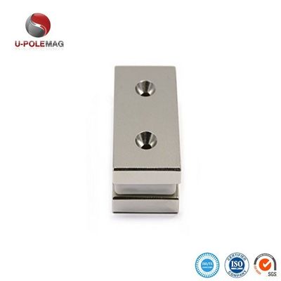 Ímã industrial N35 Countersunk Hole 5mm Block Strong Ímãs de neodímio de terras raras