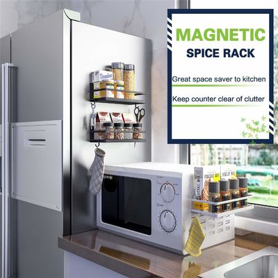 Classificação Rack não dobrável Armazenamento de cozinha Montador de parede de ferro Rack organizador de especiarias