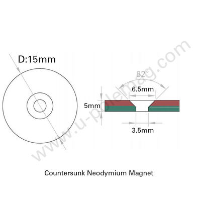 Imã de grau de neodímio pronto para ser enviado com direção de magnetismo axial e diâmetro de 15 mm