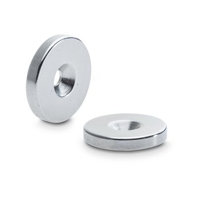 N52 Ímã de neodímio com forma de ímã industrial, pot / forma de taça e buraco contra-absorção