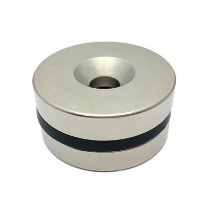 N52 Ímã de neodímio com forma de ímã industrial, pot / forma de taça e buraco contra-absorção