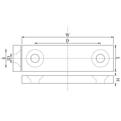 Ímã retangular de neodímio permanente de 25,4 x 12,7 x 6,35 mm com forte força magnética