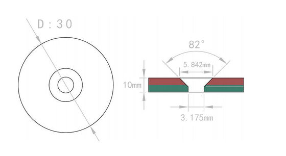 Magnetos de Neodímio contra-absorção personalizados para densidade de desempenho ideal 7,6 g/cm3 grau N42