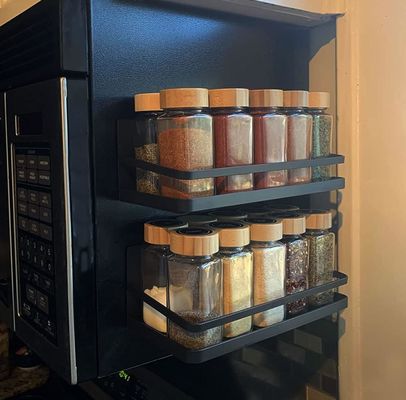 Rack de especiarias magnético personalizado para bebidas na geladeira Organizador de economia de espaço