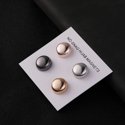 12mm liga NdFeB ímã não-snag Multi-hijab ímã para lenço muçulmano em mais de 40 cores