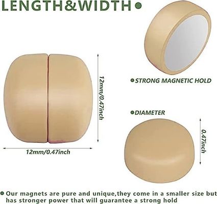 Tolerância ± 0.05mm Strong Hijab Magnetic Pins com cores personalizadas e acabamento fosco