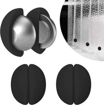 Ímãs fortes para cortina de chuveiro pesado nunca enferruja nenhum ruído silicone revestido