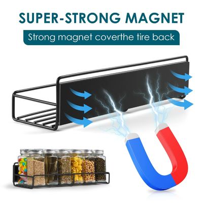 Conjunto de especiarias magnéticas de 2 camadas com design funcional desmontável para frigorífico
