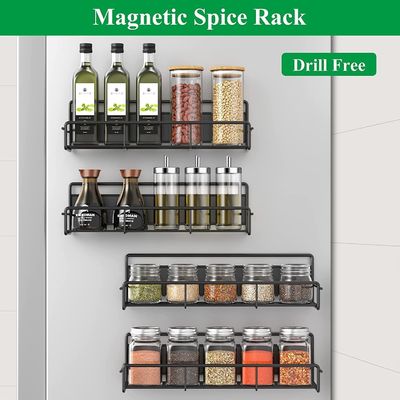 Super Espaço Económico Magnético Especiarias Rack para Refrigerador Material Metal Magnético Forte