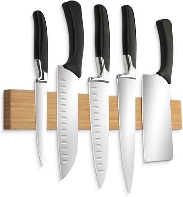 Mão de cozinha de madeira de bambu suportador magnético forte armazenador de armazenamento de armazenamento de armazenamento organizador de exibição