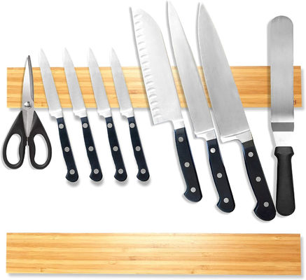 Mão de cozinha de madeira de bambu suportador magnético forte armazenador de armazenamento de armazenamento de armazenamento organizador de exibição