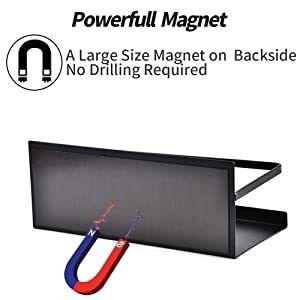 Organizador de rack de especiarias magnético de aço inoxidável montado na parede para microondas/fritas/refletores