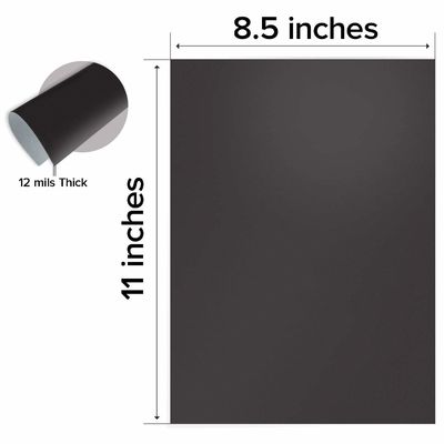 Folha magnética de borracha A4 com autoaderente Tamanho 297*210mm Espessura de 0,3mm a 2mm