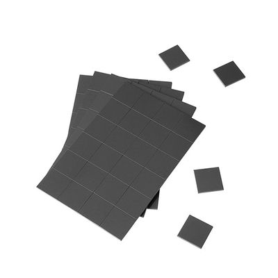 0.1 mm Espessura do adesivo Quadrados magnéticos de borracha flexível isotrópica com adesivo