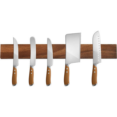 16 polegadas Dark Walnut Magnetic Knife Holder para parede Mantenha suas facas ao seu alcance