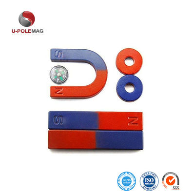 ISO14001 2004 Magnético de ferradura em forma de U vermelho azul aprovado para atividades educacionais