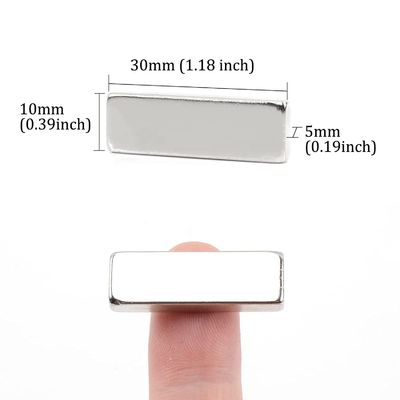 F30x10x5mm Ímã industrial N52N35 Ímãs de barras retangulares super fortes para casa