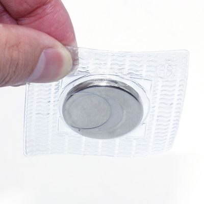 Imã de aço Imã de material de PVC Imã botão N52 poderoso Imã redondo de terras raras de neodímio