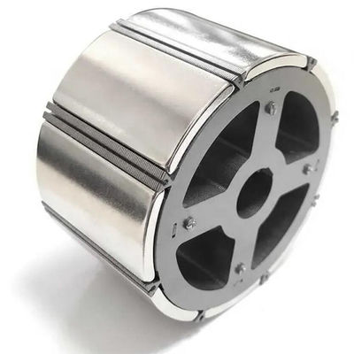 Gerador de turbina eólica N42UH Ímã de motor de segmento de arco de neodímio com revestimento de níquel