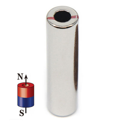 Serviço de corte Personalizado Permanente Magnetizado Axialmente Diametralmente Magnetizado N52 Neodímio Magnético cilindro oco