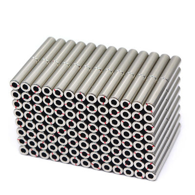 Serviço de corte Personalizado Permanente Magnetizado Axialmente Diametralmente Magnetizado N52 Neodímio Magnético cilindro oco