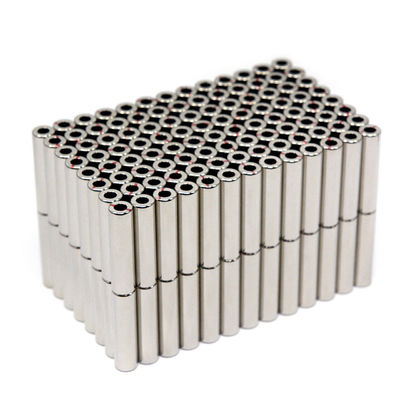 Serviço de corte Personalizado Permanente Magnetizado Axialmente Diametralmente Magnetizado N52 Neodímio Magnético cilindro oco