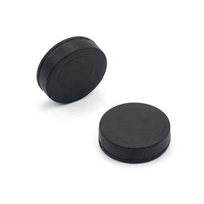 ISO9001 2000 Sistema N42 Ímã de disco de borracha negra de neodímio para aplicações magnéticas