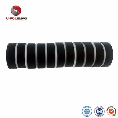 ISO9001 2000 Sistema N42 Ímã de disco de borracha negra de neodímio para aplicações magnéticas