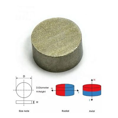 Sistema de sensores Tolerância do magneto do disco SmCo ±10% Densidade 7,3-7,5 g/cm3 Alta temperatura