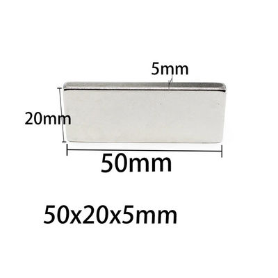 Imãs de barras de neodímio permanente Imãs NdFeB de terras raras de dupla face 35 x 20 x 5 mm