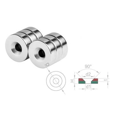 Industrial e Científico N40 Neodímio Countersunk Ring Magnet com Hole Holding Magnet