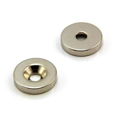 Industrial e Científico N40 Neodímio Countersunk Ring Magnet com Hole Holding Magnet