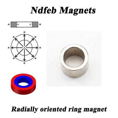 Magnético de neodímio personalizado N40 Uni Pole Radial Oriented Ring Tube com tolerância de ±0,05 mm