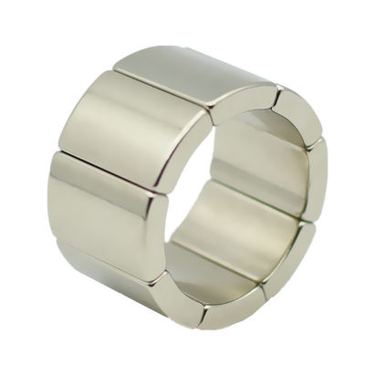 Magnético de arco de motor NdFeB sob medida Magnético de segmento de neodímio super grande com grau N35-N52
