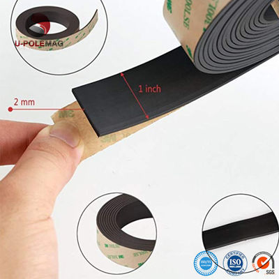 Faixa magnética de neodímio flexível 30x1,5 mm com adesivo permanente e serviço de corte