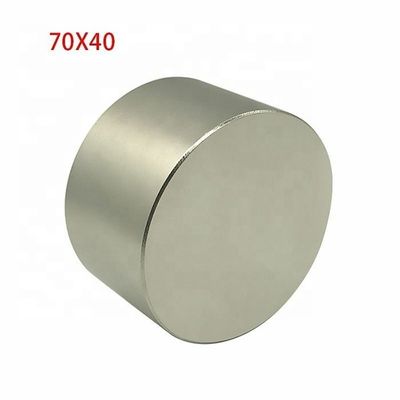Ímã de cilindro de neodímio permanente N45 N52 D70x40mm Ímã superforte para máquinas