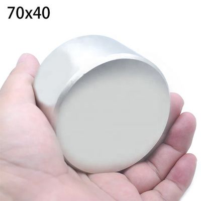 Ímã de cilindro de neodímio permanente N45 N52 D70x40mm Ímã superforte para máquinas