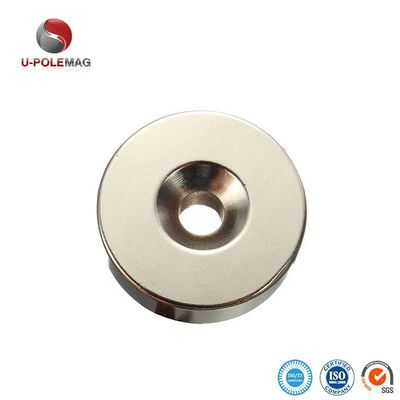 Imãs de neodímio compostos de resistência industrial Imãs de disco redondo com buraco de contra-enchimento