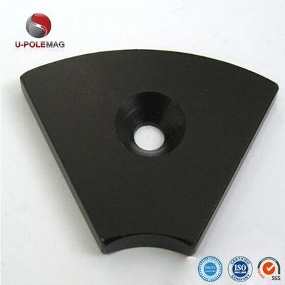 Dimensão personalizada ARC NdFeB Magnet Coating Negro Epoxi Neodímio Segmento de ímãs para motor
