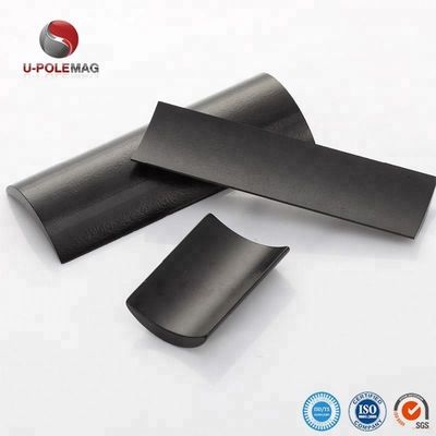 Dimensão personalizada ARC NdFeB Magnet Coating Negro Epoxi Neodímio Segmento de ímãs para motor